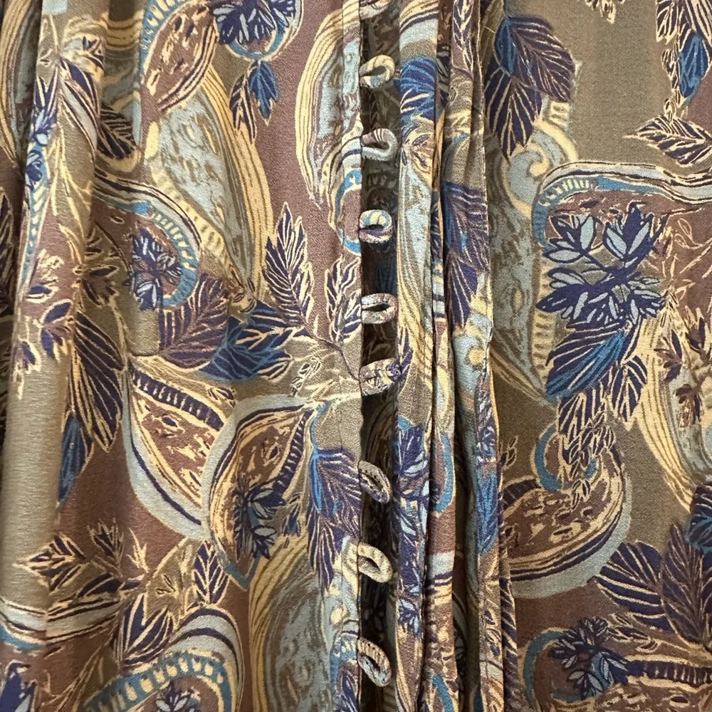 Free People Multicolor Paisley Lace-Up Blouse - Picture 6 of 6